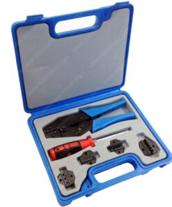 Alternative view of Electriduct Ratcheting Wire Terminal Crimping Tool Kit - 5 Dies - Carry Case