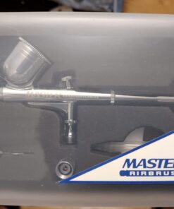 Master Airbrush Cool Runner II Dual Fan Air Compressor Professional Airbrushing System Kit with 3 Airbrushes, Gravity and Siphon Feed - 6 Primary Opaque Colors Acrylic Paint Artist Set - How to Guide 46 61R92fFAASL