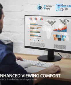 ViewSonic VS2247-MH 22 Inch 1080p Monitor with 75Hz, Adaptive Sync, Thin Bezels, Eye Care, HDMI, VGA Inputs for Home and Office, Black 22-Inch Thin-Bezels 11 61RD84Ljc L