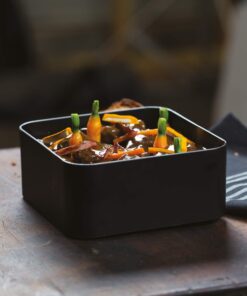 monbento - Large Bento Box MB Square Onyx with Compartments - Leakproof Lunch Box for Work or Meal Prep - BPA Free - Food Grade Safe - Black Black Onyx 22 61REmULYB4L