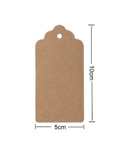 Shintop 100PCS Kraft Paper Gift Tags Bonbonniere Favor Rectangular Gift Tags with Free 100 Feet Natural Jute Twine (Oblong Paper Tag) 33 61RI2kO ESL