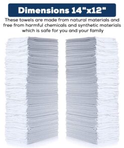 SIMPLI-MAGIC 79142 Shop Towels 14"x12", Pack of 150, Cotton, White 14 61RJXakTzxL