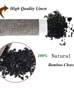 12 Packs Natural Air Purifying Bags , 150g Each Pair Mini Bamboo Charcoal Bags , Natural Activated Bamboo Charcoal Non-Toxic,Shoe Car Deodorizer and Odor Eliminator,Closet and Room Air Purifier 9 61RJYwDXtdL