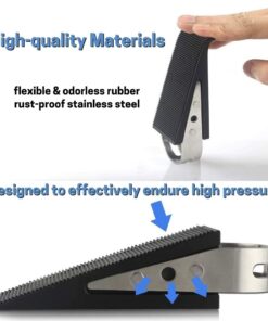 Large Rubber Door Stopper - Door Stop That Won't Scratch Floor or Door - Works On All Surfaces 13 61RKazE2uzL