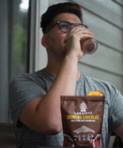 Lakanto Sugar Free Drinking Chocolate - Cold or Hot Cocoa Powder Mix, Shelf Stable Probiotics, Monk Fruit Sweetener, Keto Diet Friendly, Vegan, Dutch Cocoa, Gourmet Taste (Original - 10 oz) Original Chocolate 26 Servings (Pack of 1) 35 61RLuy w75L