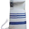 Blue & Gold 100% Wool Kosher Tallit Prayer Shawl 36"x 72" Imported From Israel