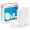 Lutron Caseta Deluxe Smart Dimmer Switch (2 Count) Kit with Caseta Smart Hub | Works with Alexa, Apple Home, Ring, Google Assistant | P-BDG-PKG2W | White Deluxe Dimmer Kit with Accessories
