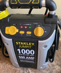 STANLEY J5C09 Portable Power Station Jump Starter 1000 Peak Amp Battery Booster, 120 PSI Air Compressor, USB Port, Battery Clamps 1,000 Peak Amps 71 61RMiQUR4 L