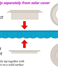 Sun2Solar Clear 24-Foot Round Solar Cover Heat Retaining Blanket | 1200 Series with 6-Pack of Heavy-Duty Grommets Bundle | for In-Ground and Above-Ground Round Swimming Pools | Place Bubble-Side Down 24' Round 8 61RNEYFxgVL