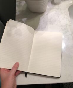 Ruled Notebook/Journal - Lined Journal for Writing, 5.75'' x 8.4'' Notebook Journal, 146 pages Faux Leather Notebook with Thick Paper, Waterproof Hardcover, Elastic Closure black 47 61RO2AsxliL