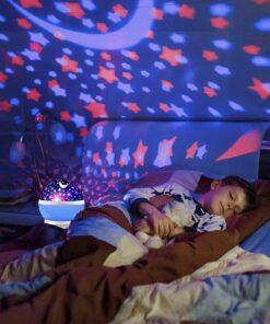 MOKOQI Star Projector, Night Light Lamp Fun Birthday Gifts for 1-4-6-14 Year Old Girls and Boys Kids Bedroom Decor -Blue Blue 25 61RPAgFJpfL