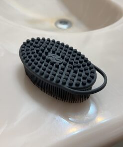 Avilana Silicone Body Scrubber, Gentle exfoliating Body Scrubber That's Easy to Clean, Lathers Well, Long Lasting, and More Hygienic Than Traditional Shower Loofah (Style 1-Gray) Style 1-gray 35 61RPG1mp13L