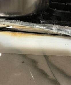 Capparis Kitchen Silicone Stove Counter Gap Cover, Easy Clean Heat Resistant Wide & Long Gap Filler, Seals Spills Between Counter, Stovetop, Oven, Washer & Dryer, Set of 2 (25 Inches, semi-Clear) 25 Inches 16 61RPMT7LxuL