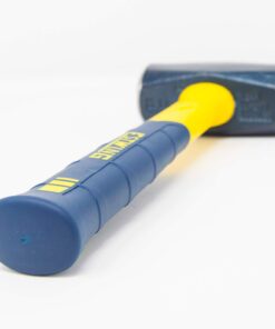ESTWING Sure Strike Drilling/Crack Hammer - 2-Pound Sledge with Fiberglass Handle & No-Slip Cushion Grip - MRF2LB, Blue/Yellow 2 lbs (Pounds) 13 61RVt440rZL