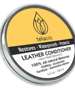Teliaoils Leather Conditioner - Natural Clear Leather Repair Care Balm for any kind- Waterproofing Leather Salve Restorer, Softener & Protector - for Upholstery, Furniture, Shoes, Sofa & More 37 61RXVHCp1QL