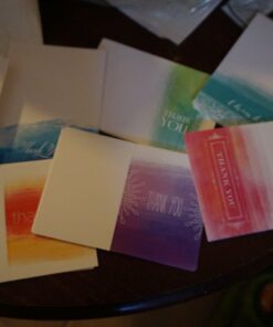 Ombre Watercolor Thank You Note Cards / 36 Greeting Card Set With Envelopes / 6 Colorful Thank You Designs Ombre Watercolor 32 61RXoOuw0L