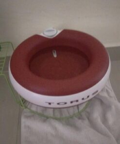 Torus Pet Maxi Filtered Water Bowl (Red) - 2-Liter - Travel - Home - Auto-Fill - Powerless Portable Dispenser – Food Grade – Antimicrobial - BPA-Free - Dog – Cat – No Spill - No Splash Red 31 61RYKmpF75L