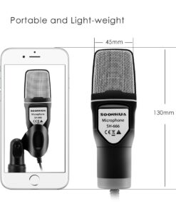 SOONHUA Condenser Microphone,Computer Microphone, 3.5MM Plug and Play Omnidirectional Mic with Desktop Stand for Gaming,YouTube Video,Recording Podcast,Studio,for PC,Laptop,Tablet,Phone 26 61RYs7wWqgL