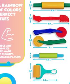 Clay and Dough Tools Six Piece Set - Ages 3 & Up DIMROM (6pcs) 6pcs 13 61RYtf9AfGL