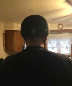 Daytona Helmets Half Skull Cap Motorcycle Helmet – DOT Approved X-Large Dull Black 44 61RaoJBBUAL