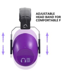 Pro For Sho 34dB Shooting Ear Protection - Special Designed Ear Muffs Lighter Weight & Maximum Hearing Protection Standard Purple 25 61Rb4QZEbWL