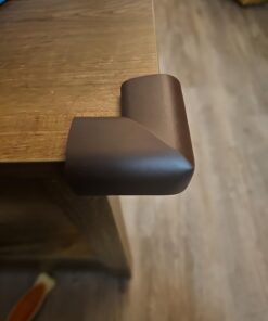 Roving Cove Corner Protector for Baby (4 Large Corners) - Hefty-Fit Heavy-Duty Soft Rubber Foam Furniture Corner Bumper Guards, 3M Adhesive Pre-Taped, Coffee Brown 4 Count (Pack of 1) 30 61Re7eyf9jL