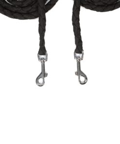 Dual Dog Leash - Double Dog Leash for Two Dogs - Tangle Free - Heavy Duty Double Ended Tandem Leash with Padded Handle for Small Medium or Large Dogs Black 28 61ReVUEoddL