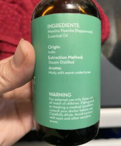 Peppermint Essential Oil, 4 Fl Oz - Pure and Undiluted Mentha Piperita Oil, Therapeutic Grade Aromatherapy Oil for Diffuser, Relaxation and Focus - by Pure Body Naturals 26 61RgdDH7kWL