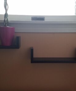 EWEI'S HomeWares Ewei ' S Homewares Floating U Shelves Whc 1004 Cd WHC1004CD-ES, 17 in x 4 in x 4 in, Espresso Finish 43 61Rgfqhc7lL