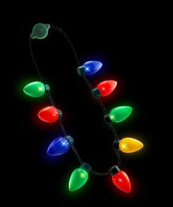 Alternative view of Windy City Novelties Original LED Light Up Christmas Bulb Necklace - 6 Dynamic Light Modes - Kids & Adults