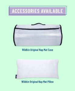 Wildkin Original Nap Mat with Reusable Pillow for Boys & Girls, Perfect for Elementary Daycare Sleepovers, Features Hook & Loop Fastener, Cotton Blend Materials Nap Mat for Kids (Wild Animals) Wild Animals 21 61RjH7pVj1L