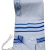 Acrylic Tallit (imitation Wool) Prayer Shawl in Blue and Silver Size 24" L X 72" W 45 61RjJQoaLpL