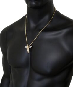 Fashion 21 Sparkled Micro Baby Angel Cherub Pendant 2mm 24 inches Box Chain Necklace Gold Silver Tone 22 61RkjGAAimL