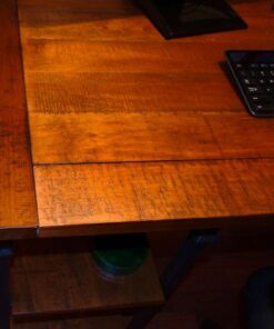 HOMELEGANCE Factory Metal Frame Writing Desk, Rustic Brown 36 61Rl48OaxL