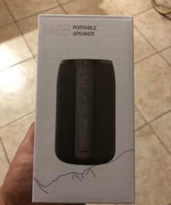 MusiBaby M68 Wireless Bluetooth Speaker, Portable, Waterproof, 1500 Minute Playtime, Dual Pairing, 360 Stereo Sound, Amazing Bass, Black 45 61RmWW snuL