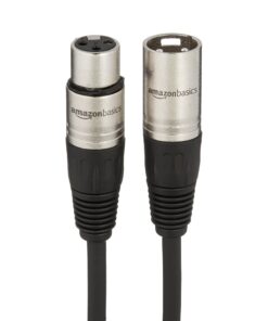 Amazon Basics XLR Microphone Cable for Speaker or PA System, All Copper Conductors, 6MM PVC Jacket, 10 Foot, Black 1-Pack 10 Feet 33 61RnvBShaHS