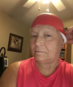 Reversible Silicone Swim Cap, Waterproof 2-in-1 Swimming Caps for Men and Women with Carry Bag, Flexible Adult Swimmers Cap for Short and Medium Length Hair Blue/Black 19 61Rolgc5OGL