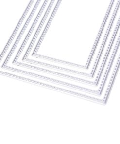 Buytra 8 Pieces Die Cuts Metal Cutting Dies Stencil for Card Making Scrapbooking Album Paper DIY Crafts, Rectangle Shape 16 61RpW2QYOFL