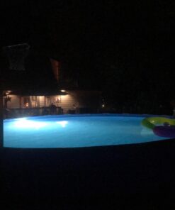 Intex Underwater LED Magnetic Above Ground Wall Pool Light with Magnetic Transmitter and 4 Different Color Options, Multicolor/White Wall Light 50 61RqOu7Ye9L