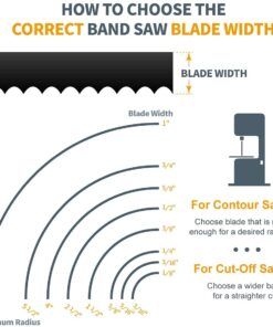 POWERTEC 93-1/2 Inch Bandsaw Blades for Woodworking, 1/2" x 6 TPI Band Saw Blades for Delta, Grizzly, Rikon, Sears Craftsman, JET, Shop Fox and Rockwell 14" Band Saw, 1 pack (13111) 10 61RtfktT9eS