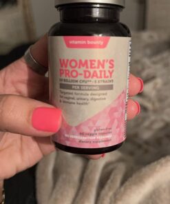 Vitamin Bounty Women's Pro Daily - Vaginal Probiotic & Prebiotic & pH Balance, Probiotics for Women Vaginigal Health, 10 Billion CFUs Per Serving with Cranberry, Gluten-Free - 60 Capsules 60 Count (Pack of 1) 54 61RtqwrcnML