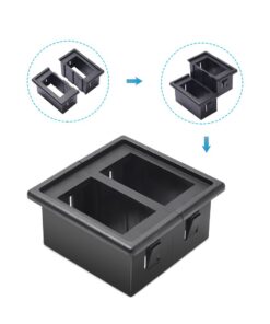 MicTuning MH002 2PCS Rocker Switch Holder Panel Housing Kit Fireproof ABS Plastic Black, 1 Pack 18 61Ruh0LgChL