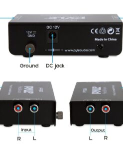 Pyle Phono Turntable Preamp - Mini Electronic Audio Stereo Phonograph Preamplifier with RCA Input, RCA Output & Low Noise Operation Powered by 12 Volt DC Adapter - PP999 , Black Single 20 61RvCJbFXL