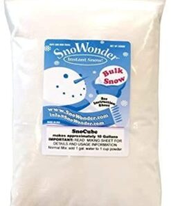 SnoWonder Instant Snow Fake Artificial Snow, Also Great for Making Cloud Slime - Mix Makes 2 Gallons of Fake Snow