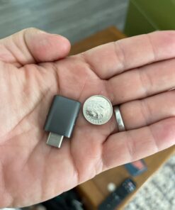 Syntech USB C to USB Adapter Pack of 2,USB C to USB3.0 Female Adapter Compatible with iPhone 15 MacBook Pro Air, other Type C or Thunderbolt Devices Space Grey 33 61RwaDrdmmL