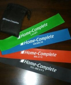 Resistance Band Exercise Loops - Set of 4 Elastic Workout Bands for Fitness, Muscle Toning, Stretching, and Physical Therapy by Home-Complete 32 61Ry55x VlL