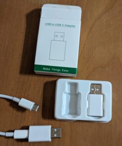 MOSWAG USB to USB C Adapter,Compatible with Apple MagSafe Watch 7/8/9/SE/Ultra,USB C Female to USB Male Adapter for iPhone 15 14 13 12 Mini Pro Max,iPad,Galaxy Note,Google Pixel 7 6 5 2 pack White 36 61RyaxH7S9L