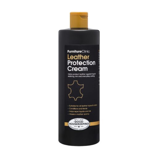 Furniture Clinic Leather Protection Cream | Leather Conditioner & Protector for Car Seats, Leather Furniture, Shoes, & More, 17oz/ 500ml 500ml / 17 Ounce