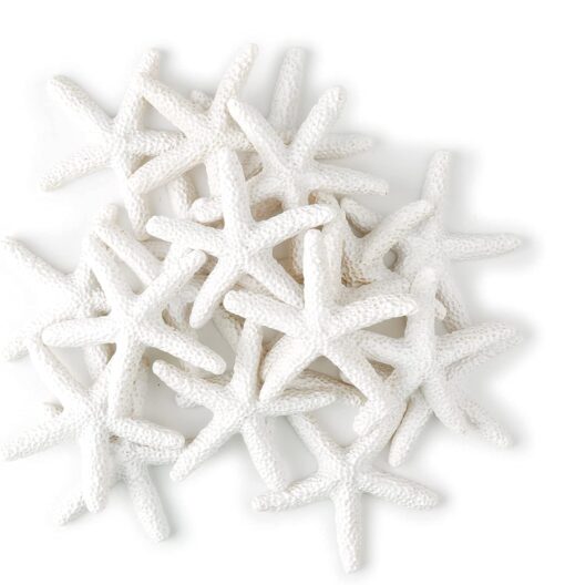 SUBANG 20 Pieces Starfish 2.3 Inch White Resin Sea Star Fake Starfish for Wedding Decor Beach Theme Party, Home Decorations,DIY Crafts, Fish Tank 2.3inch