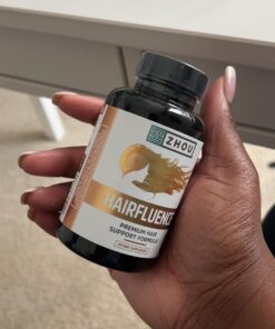 Zhou Hairfluence, Hair Growth Supplement with Biotin 5000mcg, Collagen, Keratin, Vitamin A, C, D3 & B12, Stronger Hair Skin and Nails, Non-GMO, Gluten Free, 60 Veg Caps 48 61S4d2lNHzL